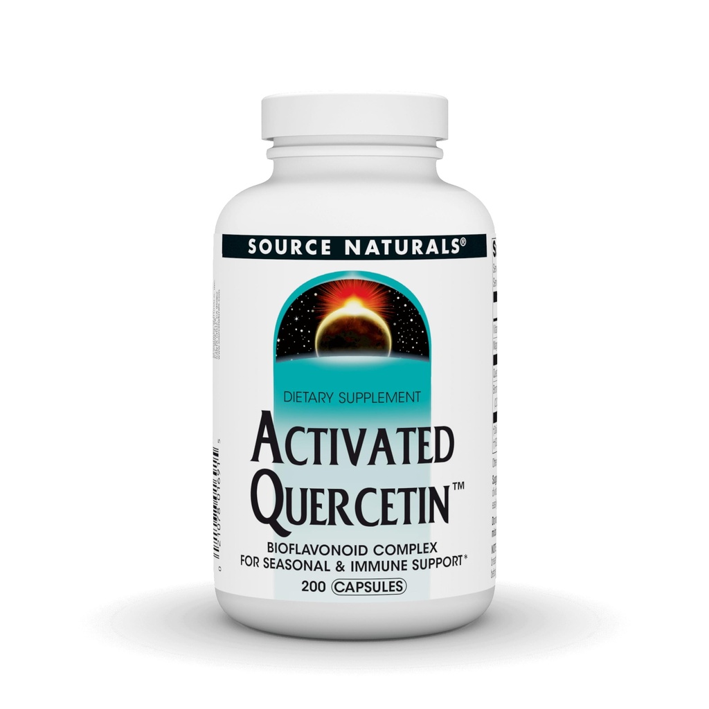 Kilde Naturals Aktiveret Quercetin, Bioflavanoid Complex, for Sæson- og immunstøtte * - 200 kapsler