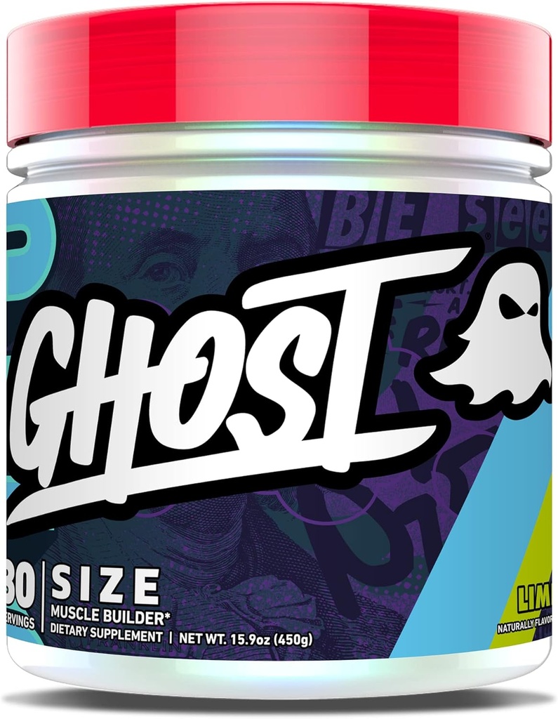 GHOST størrelse Muskel Builder Kosttilskud - Lime, 30 Servering - Muskel vækst og styrke Building Kosttilskud til mænd og kvinder - Creatin, Betain & Beta- Alanine - Gratis sukker & Gluten, Vegan