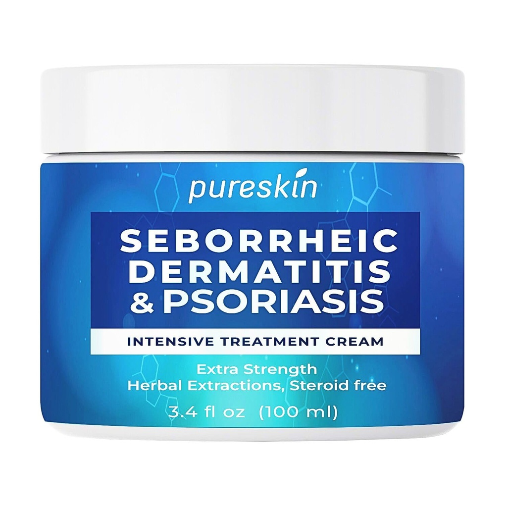 Seborrheic Dermatitis Psoriasis Cream: Antimykotisk behandling - Traditional Herbal Infunded - Relief for Flaking Irriteret Scalp Skin - Steroider Free Lasting Result 3.4 Oz