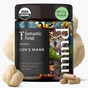 Lions Mane Supplement Kapsler, Lions Mane Mushroom supplement til hukommelse, Focus & Food support, Adaptogen Funktionelle Mushrooms Extract - 100% USDA Organic, Vegan- Glas Jar, 120 Caps, 2 Måned Supply