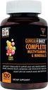 Clinical Daily Complete Whole Food Multivitamin Supplement for kvinder & mænd - Komplet flydende Vitamin Absorption! 42 Superfood Frugt Grøntsager - Ung voksen til ældre - 120 flydende kapsler