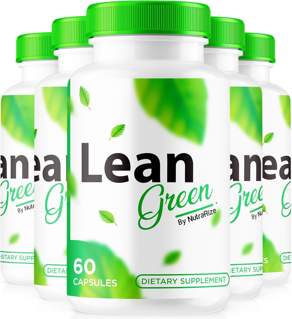 (5 Pack) Lean Green vægttab piller - naturligvis understøtter aktiv livsstil og fitness, Premium Keto piller for vedvarende energi & sundhed, Lean Green Formel, LeanGreen officielle anmeldelse (300 kapsler)