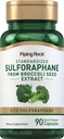 Piping Rock Sulforaphane Supplement Kapsler er 124; 400mcg er 124; 90 piller er 124; fra Broccoli Seed Extract er 124; Non- GMO, Gluten Free