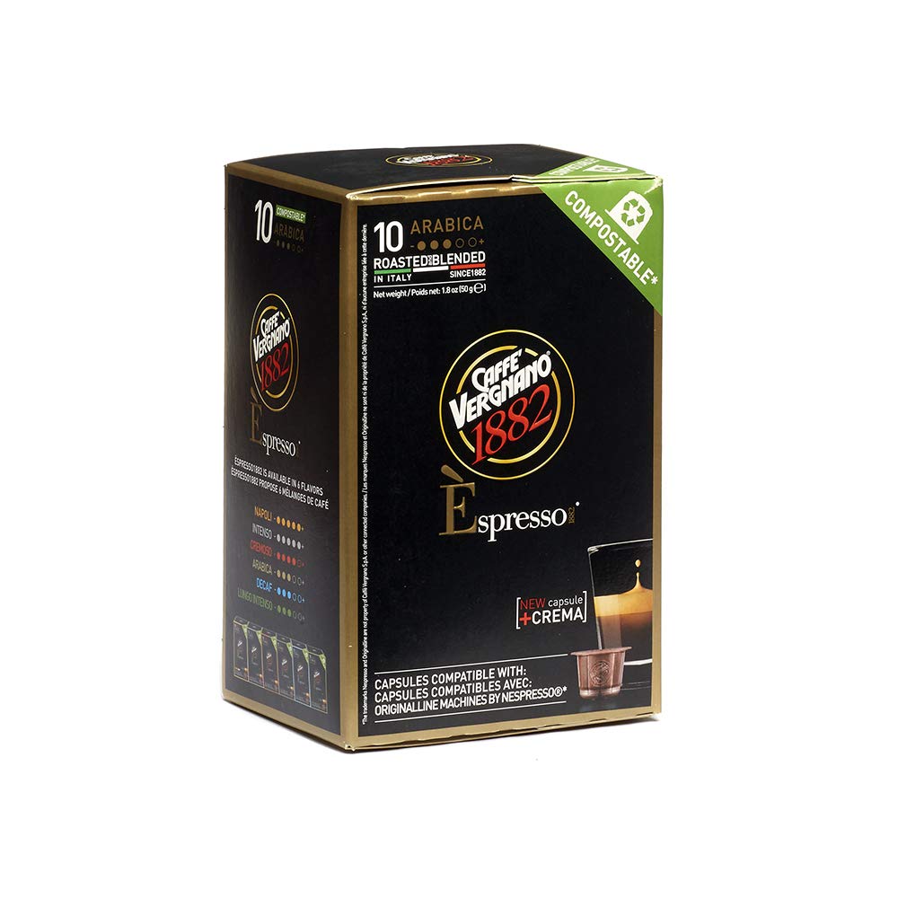 Caffè Vergnano Arabica Capsules Compatible with Original Line Machines By Nespresso - 60 Capsules (6 packs - 10 capsules each)