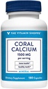 The Vitamin Shoppe Coral Calcium 1.500MG - Eco Safe Source of Calcium, Magnesium & Trace Minerals to Support Sunde Knogler og tænder (180 kapsler)