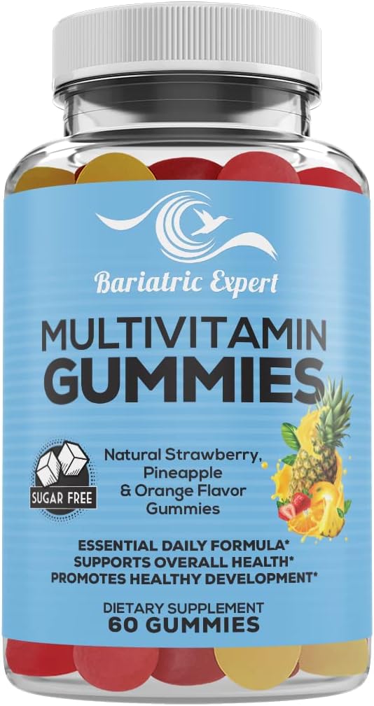 Bariatric Expert Multivitamin Sugar Free Gummies - Fast- Smeltning Kosttilskud til voksne Post Bariatric Kirurgi, Nutritionist Anbefalet, 60 Greve