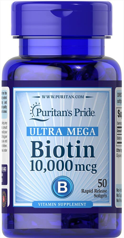 Puritans Pride Ultra Mega Biotin 10000 Mcg 50 Greve
