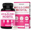 Myo- Inositol & D- Chiro Inositol tillæg for kvinder (120 kapsler, 2050mg Per Servering Ideel 40: 1 Ratio Myo Inositol) Hormonbalance for kvinder - tredjepart testet, Vegan Safe & USA Made - 120 Greve