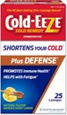 Cold- Eeze Plus Defense Natural Manuka Honey Lemon Zink Lozenges, Homøopatisk Cold Remedy, Shortens fælles kolde symptomer, fremmer immunsundhed, Sambucus Nigra, Echinacea og Rose HIPS, 25 Ct.