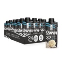 OWYN Pro Elite Vegan Plant- baseret High Protein Shake, Vanilla, 24- Pack, 32g Plant Protein, Prebiotika, Superfoods Green for Workout and Recovery, 0g Net Carbs, Zero Sugar, Keto (24 Pack)