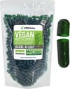 XPRS Nutra Størrelse 0 Tomme kapsler - 500 Tomme Veganske kapsler - Vegetariske piller - DIY vegetabilsk Capsule Fyldning - Veggie Pill Caps til Do- It- Yourself Kosttilskud (Forest Green)