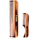 Kent Beard and Mustache Grooming Set - Håndlavede Pocket Combs til Mænd Rejser og Home Use, Mini Combs til Grooming