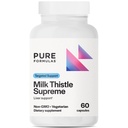 PureFormulas Milk Thistle Supreme 250 mg - Leversundhed & antioxidant Support - Non- GMO Vegetariske kapsler - 60 Greve