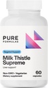 PureFormulas Milk Thistle Supreme 250 mg - Leversundhed & antioxidant Support - Non- GMO Vegetariske kapsler - 60 Greve