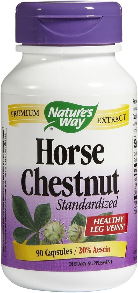 Natures Way Horse kastanje Standardized 90 Vegetarisk kapsel, 90 ct