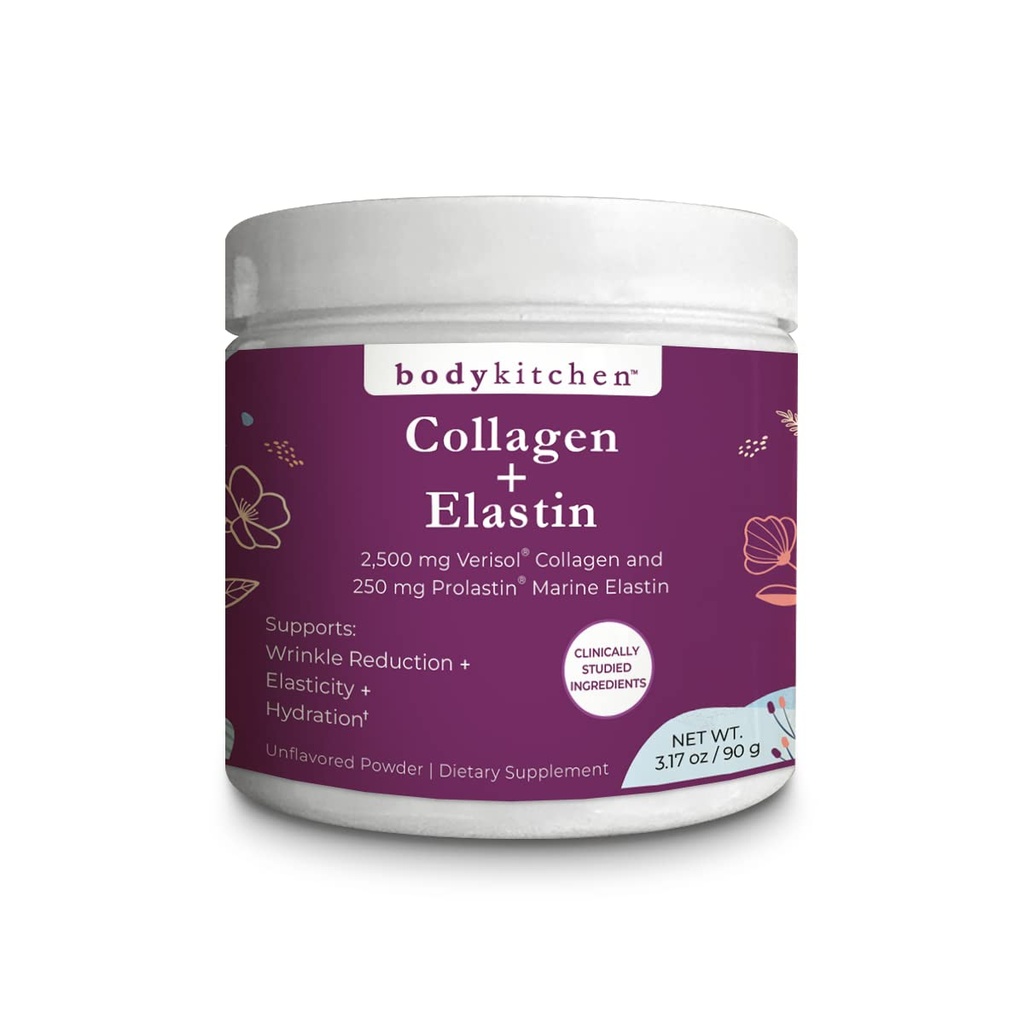 Krop køkken kollagen + 250 mg Elastin - Understøtter hudhygiejne, Elasticitet & sund aldring, Unflavored Powder (30 Servere)