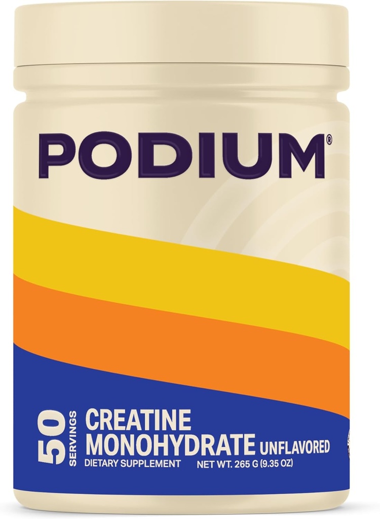 Podium Nutrition, Solos124; Create Monohydrat, 50 Servering, Unflavored, Boost Atletic Performance