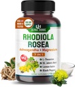 Rhodiola Rosea Supplement Beriget med Ashwagandha, Magnesium, L-Theanine, St. John 's Wort, Lemon Balm - Support Mood, Sleeps kvalitet, og Mental Focus Medical 124; 150 kapsler