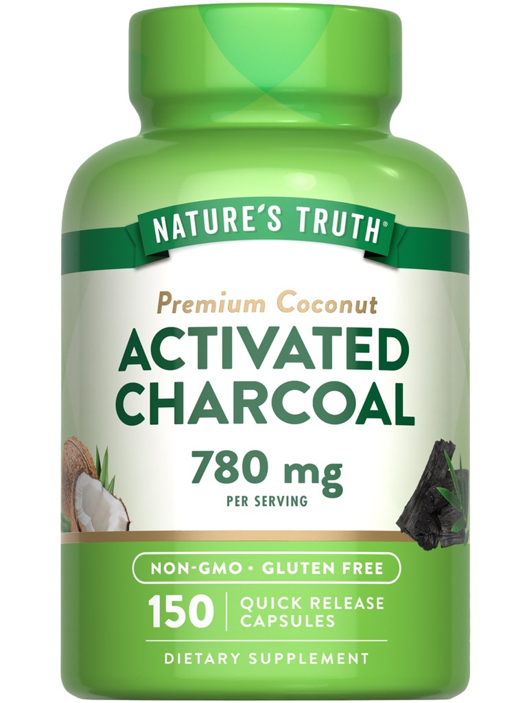 Naturens sandhed Aktiveret kul kapsler 780 mg