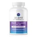 Dr. Emil Nutrition Multi Collagen - Hydrolyzed Collagen Supplement - Types I, II, III, V & X - Hair, Skin, Nails & Joint Support - Non-GMO & Dairy-Free - Plus Biotin & Vitamin D - 180 Capsules