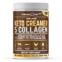 Collagen Keto Coffee Creamer Powder 12.2 oz - Hydrolyzed Collagen Peptider med kokos MCT Oil, B12, Magnesium, Unflavored Protein Powder, Sugar Free Coffee Creamer til smoothies & Baging