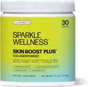 Sparkle Wellness VERISOL Bioactive Hydrolyzed Collagen Peptider Dex124; Collagen Powder supplement med C-vitamin & Hyaluronsyre til hår, hud, og negle sundhed Dex124; Skin Boost Plus (ingen smag) [30- Serves]