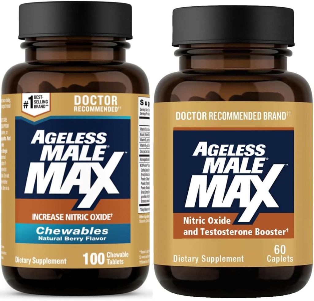 Agreless Mand Max nitrogenoxid Booster og Testosteron Booster for mænd