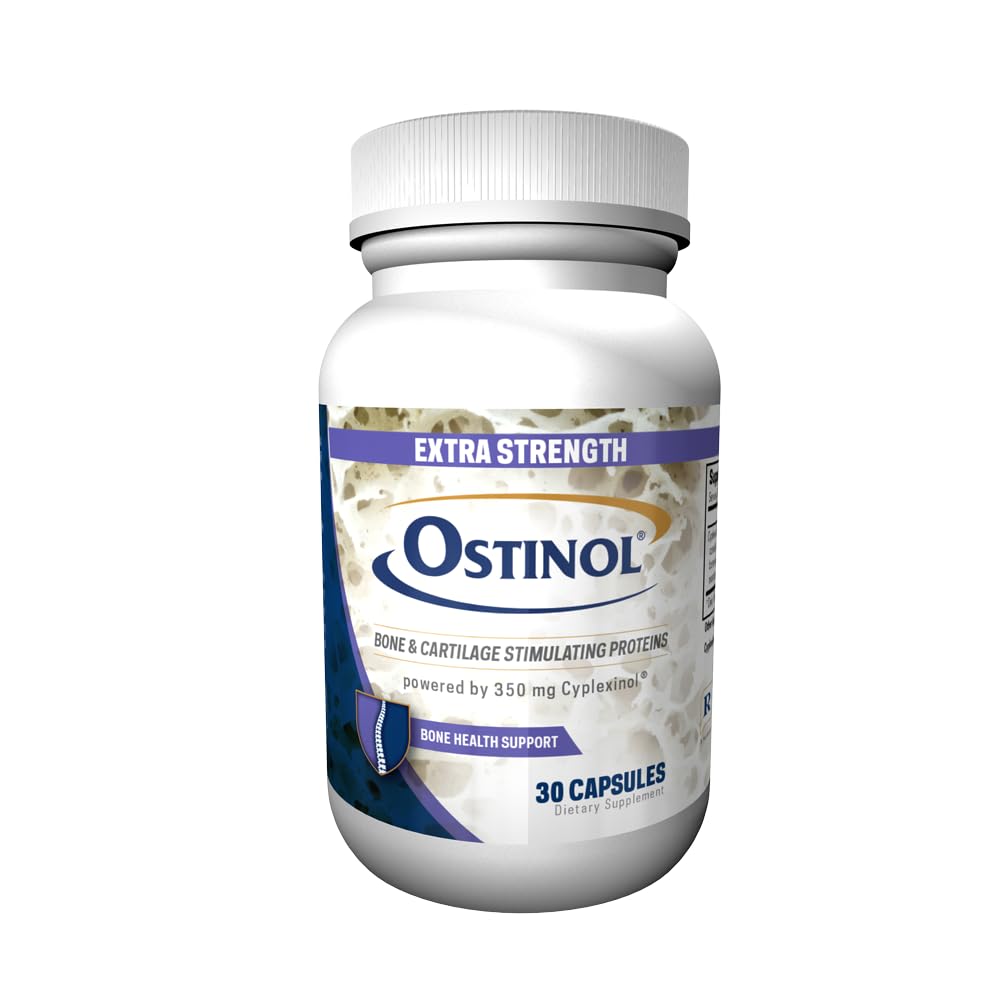 Ostinol Standard 350mg - Bone & Joint Supplement- 124; Stem Cell Activation Certified - 124; Bio Active Protein Complex for Moderate Bone Loss & Moderate Joint Disfunction - 30 Kapsler