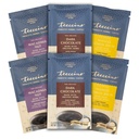 Teeccino Prebiotic SuperBoost ™ Herbal Coffee Sampler - 6 Trial- Size Packets - Dark Chocolate, Mango Lemon Balm, Macadamia Nut - Prebiotic, Kaffefri, Ground Coffee Alternatives for Good Gut Health