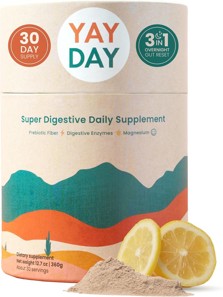 Nattetid Prebiotic Fiber Powder med fordøjelsesfremmende enzymer & Magnesium Glycinate for dvaletilstand