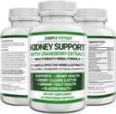 Nyre Support, Nyre Rengøring Detox & Reparation Formel til Nyre Sundhed & Gendanne, 705mg piller med 21 urter - Tranebær Astragalus & Juniper til Blogen & Urinary Tract Sundhed, 60 Kapsler