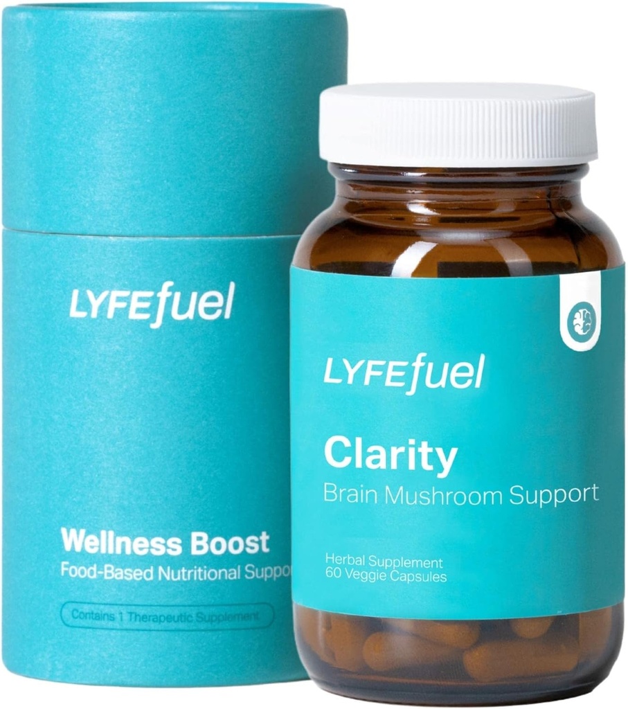 LyfeFuel Adaptogen Blend for Focus & Productivity Note 124; Natural Nootrop Mushroom Supplement & Organic Herb Complex to Boost Brain Power