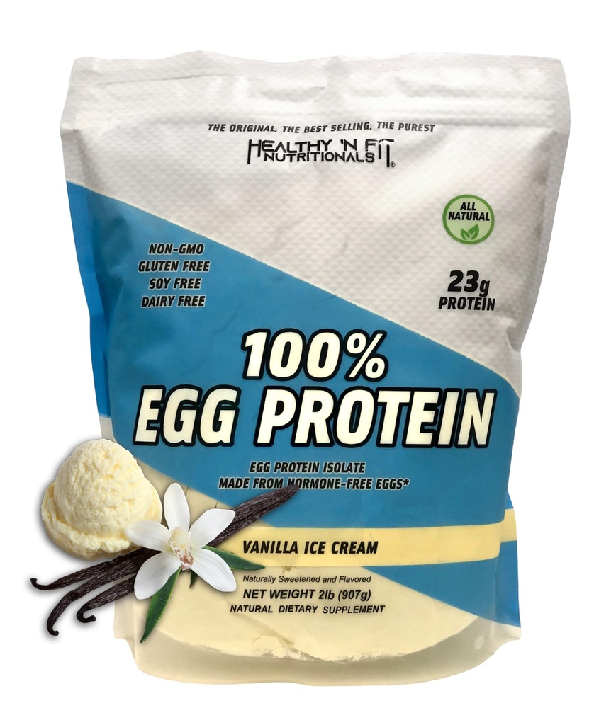 Sund 'N Fit 100% Egg Protein- Vanilla Ice (2lb): 100% Egg White Protein Plus Natural Peptider. Rene, alle naturligt sødede protein