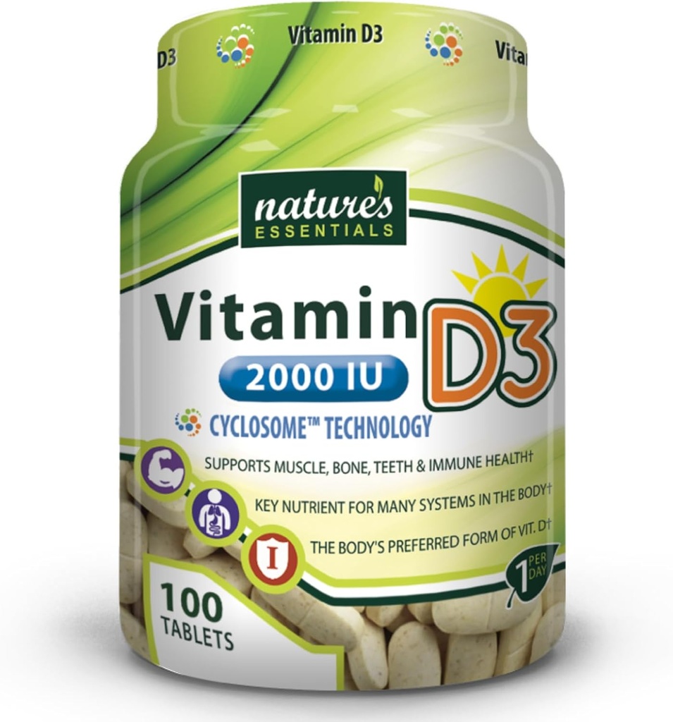NATURES VÆSENTLIGE D3- vitamin 2000 IE