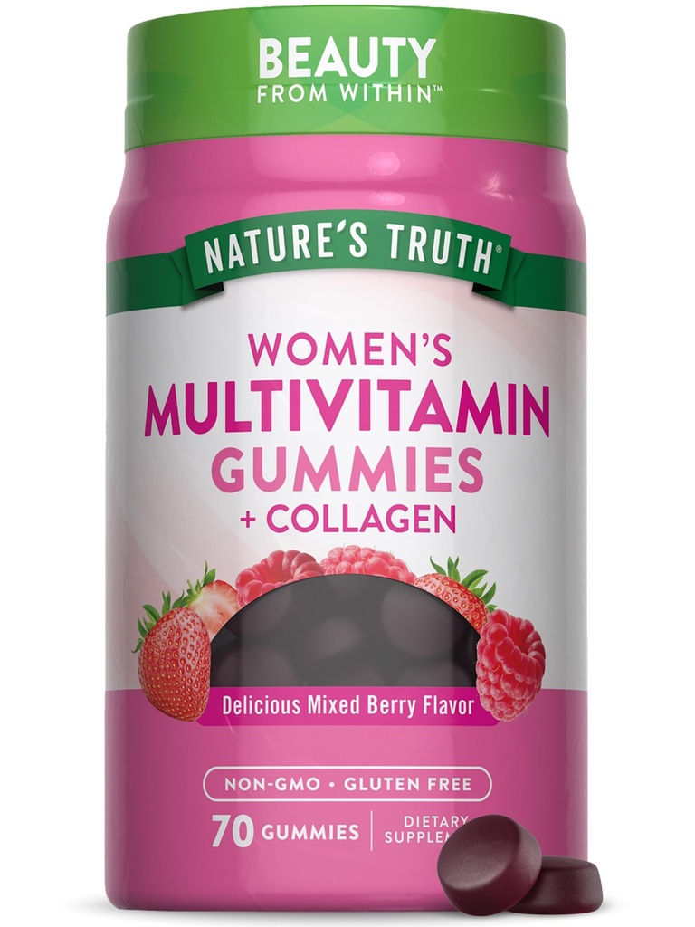 Nature 's Truth Dame Multivitamin Gummies Plus Collagen & Biotin--124; 70 Greve Name 124; Non- GMO & Gluten Free Supplement