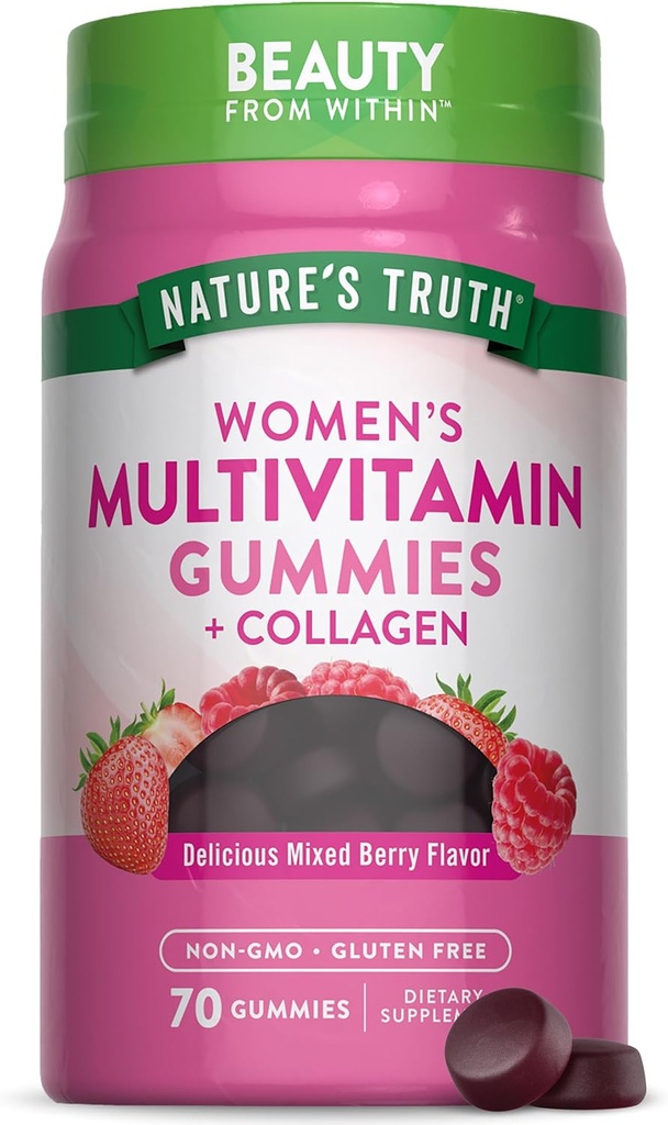 Nature 's Truth Dame Multivitamin Gummies Plus Collagen & Biotin--124; 70 Greve Name 124; Non- GMO & Gluten Free Supplement