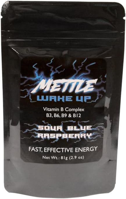 Energi Drikkepulver - 100 Serveringer • 124; Sukker Gratis • 124; 200mg Koffein - Mettle Energy Drink Mix (Sour Blue Raspberry)