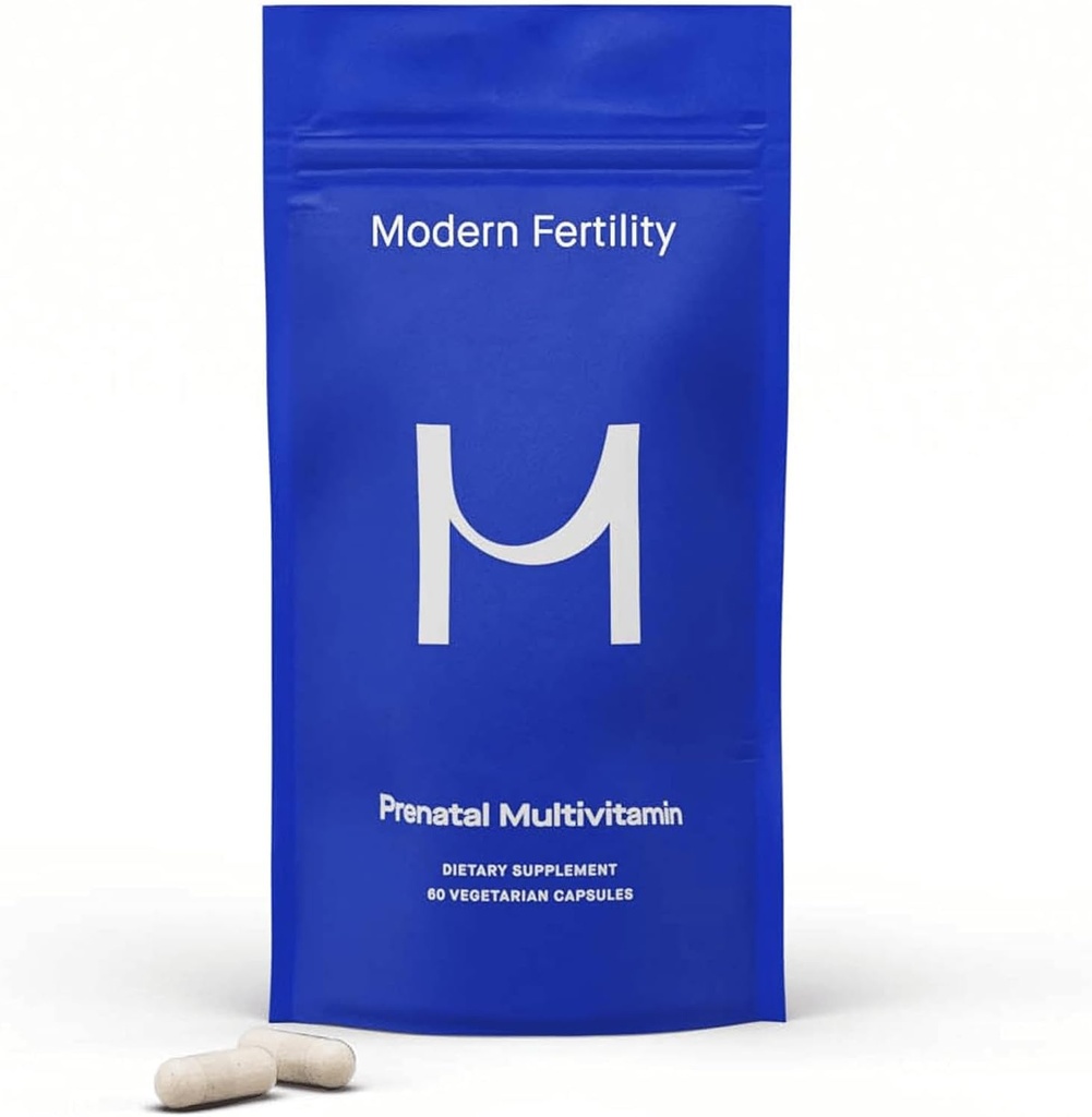 Moderne fertilitet Prenatal Multivitamin Budd124; Udviklet med OB- Gyns, Indeholder 12 essentielle næringsstoffer til støtte før, under og efter graviditet, 30- dag forsyning (60 kapsler)