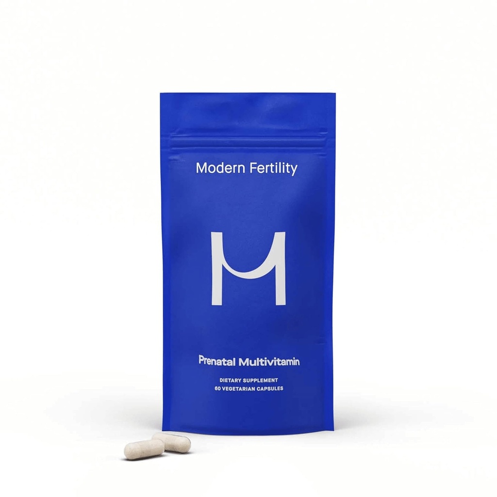 Moderne fertilitet Prenatal Multivitamin Budd124; Udviklet med OB- Gyns, Indeholder 12 essentielle næringsstoffer til støtte før, under og efter graviditet, 30- dag forsyning (60 kapsler)