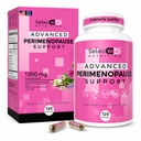 Perimenopause & Menopause Support for Kvinder - Multi-Symptom Relief med Black Cohosh & Red Clover Isoflavoner Dex124; Ashwagandha Adaptogen & Herbal Blend Dex124; Hormone Balance Support 124; 120 Kapsler