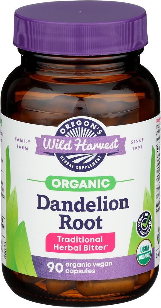 Oregon's Wild Harvest Dandelion Root Organic Supplement, 90 Count