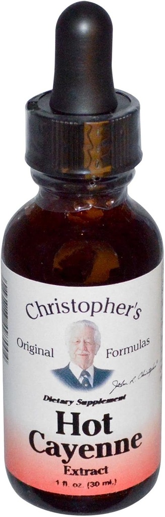 Christopher's Original Formulas Hot Cayenne Extract, 1 fl oz - Natural Herbal Supplement