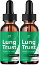Lung Trust Liquid Supplement, Lung Trust Drops, Lung Trust Advanced Formel Drops - Maksimal styrke, LungTrust Drops Support Anmeldelser (2 Pack - 2 Måned Supply)