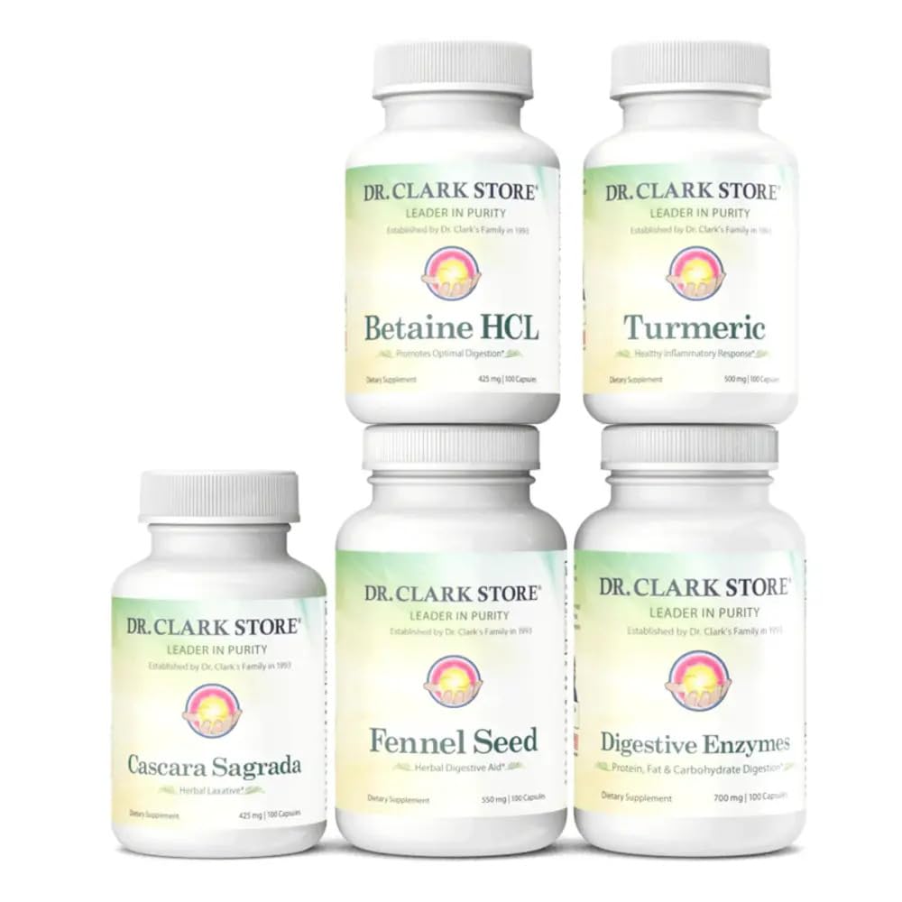 Dr. Clark fordøjelsesstøtte - fordøjelsestilskud Colon Cleanse - Balancer Intestinale Organismer og - fremmer næringsstofabsorption - 17 dage Cleanse