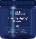 Life Extension Sund Aging Powder, Sund Aging Supplement, Heart Health, Brain Health, Motion Performance, Taurine, Lithium, spermidin, Powder Blend, Non- GMO, Vegetar, 30 Tjenester