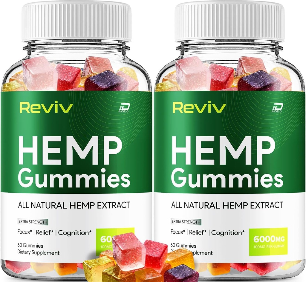 Reviv Hamp - med Hamp Seed Extract RevivHemp Gummies Tinnitus Herbal Support, Sundhed og Wellness Support, All Natural Reviv Hamp Gummy (2 Pack - 120 Gummies)