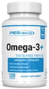 PEScience Omega-3 +, 440mg EPA og 240mg DHA Fish Oil Supplement, Let at synke lille størrelse Softgel, Ingen smag, 60 Servering