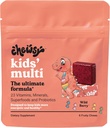 Chewsy Kids 'Multivitamin + Probiotika + Superfood Chews, Immun & fordøjelsesstøtte, Vitamin A, C, D3, E, Zink, Kids Chewable Supplement, Individuelt indpakket Fruity Chews, 6-Day Supply (1)