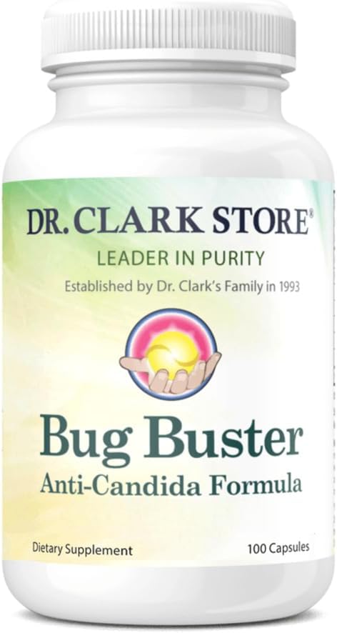 Dr. Clark Store Bug Buster Anti- Candida Formel - 620mg, 100 kapsler, Understøtter Candida Detox & fordøjelsessygdomme