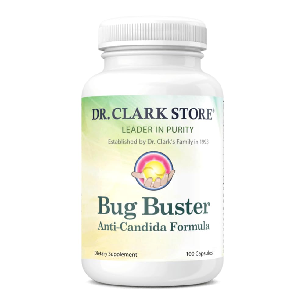 Dr. Clark Store Bug Buster Anti- Candida Formel - 620mg, 100 kapsler, Understøtter Candida Detox & fordøjelsessygdomme